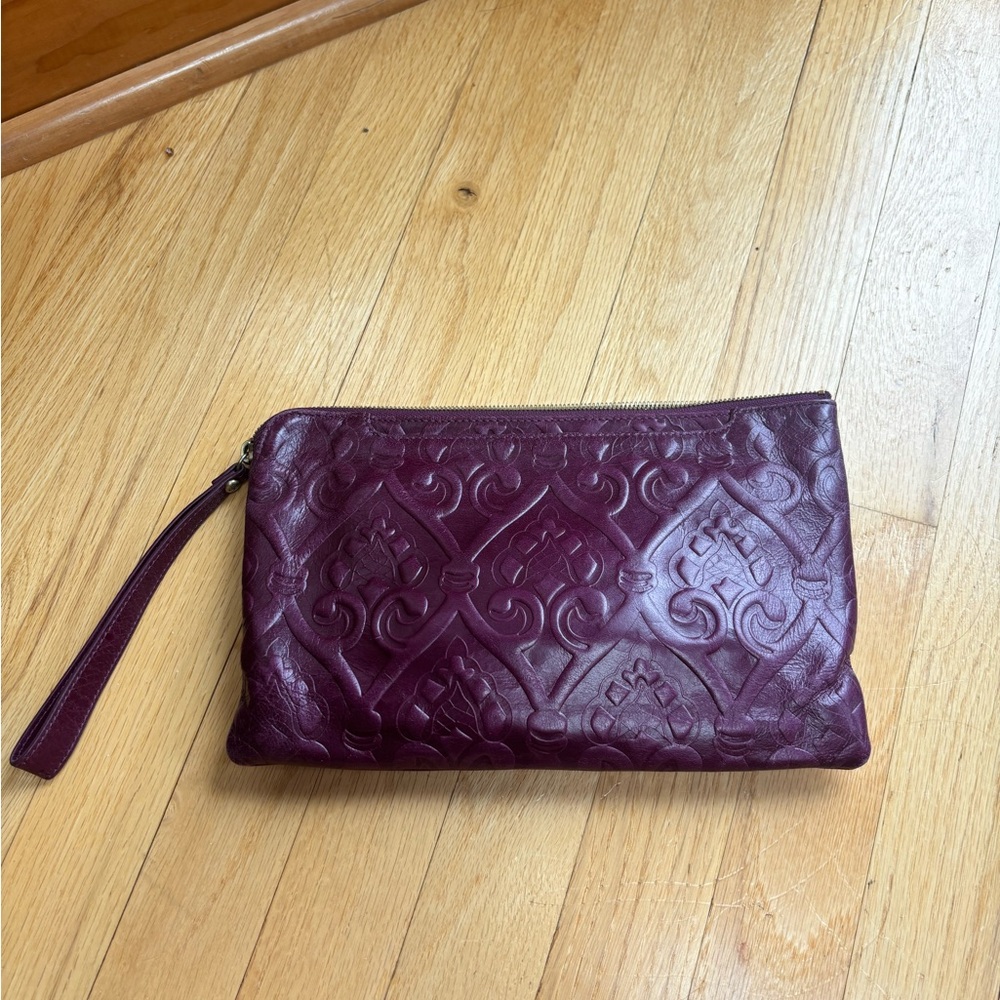 Burgundy HOBO Wristlet